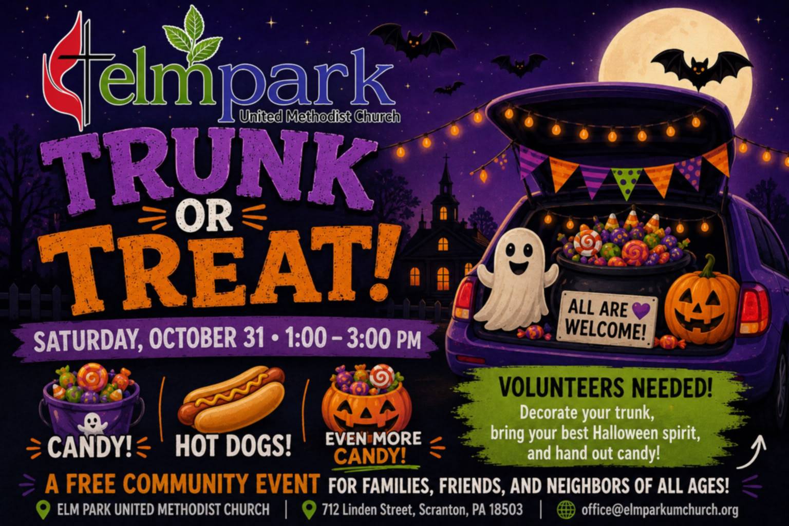 HNA to participate in Trunk or Treat event.